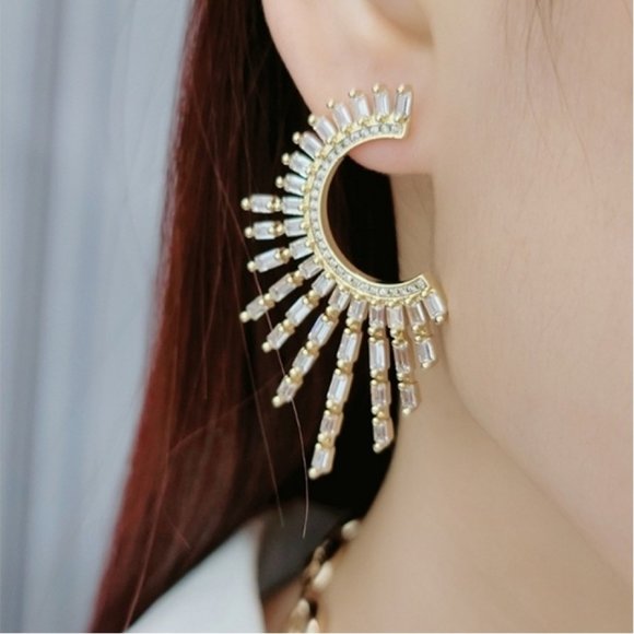 SueSue Jewelry - NEW Statement Pave CZ Earrings